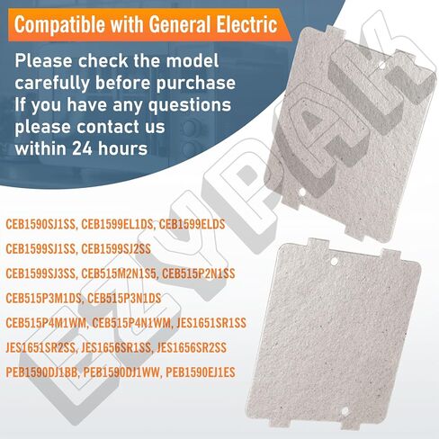 مجموعتان WB39X10034/262100100006 (3-7/8 × 4-1/4 بوصة) غطاء دليل الموجي لميكروويف جنرال إلكتريك GE CEB1590SJ1SS CEB1599EL1DS CEB1599ELDS in Kuwait