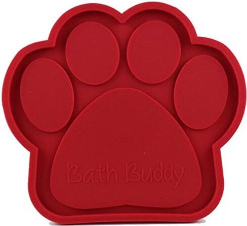 New for Dogs - The Original Dog Bath Toy - Makes Bath Time Easy, Just Spread Peanut Butter and Stick (Red) in Saudi Arabia