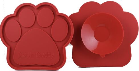 New for Dogs - The Original Dog Bath Toy - Makes Bath Time Easy, Just Spread Peanut Butter and Stick (Red) in Saudi Arabia