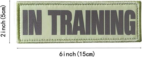 2 Pack Glow in Dark and Reflective Dog Patches，in Training,DO NOT PET, Tags with Hook and Loop Patches for Vests and Harnesses (in TRAINING, light green) in Saudi Arabia