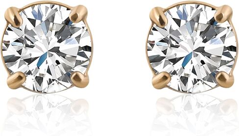 Cubic Zirconia Stud Earrings Gold Studs Earrings for Women Diamond Earrings Hypoallergenic Earrings Gold Earrings for Women in Saudi Arabia