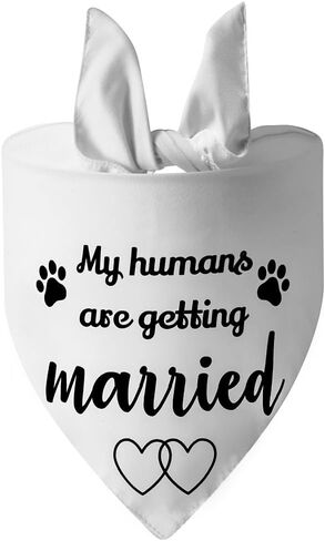 My Humans are Getting Married Dog Bandana Pet Bandanas for Wedding Photos Prop Engagement Announcement Dog Scarf Pet Proposal Accessories 1PC in Saudi Arabia