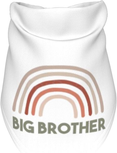 Big Brother with Rainbow Dog Bandanas، لوازم الحفلات، باندانا الحيوانات الأليفة، إكسسوارات أزياء الكلاب الأليفة، إكسسوارات الحيوانات الأليفة لمالك محبي الكلاب (أبيض) in Kuwait