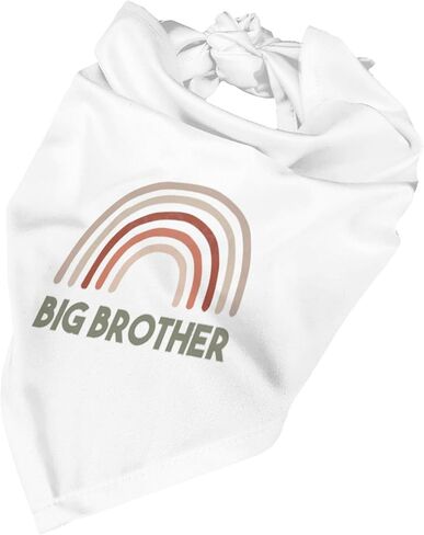 Big Brother with Rainbow Dog Bandanas، لوازم الحفلات، باندانا الحيوانات الأليفة، إكسسوارات أزياء الكلاب الأليفة، إكسسوارات الحيوانات الأليفة لمالك محبي الكلاب (أبيض) in Kuwait