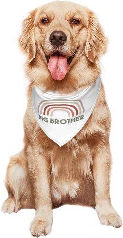 Big Brother with Rainbow Dog Bandanas، لوازم الحفلات، باندانا الحيوانات الأليفة، إكسسوارات أزياء الكلاب الأليفة، إكسسوارات الحيوانات الأليفة لمالك محبي الكلاب (أبيض) in Kuwait