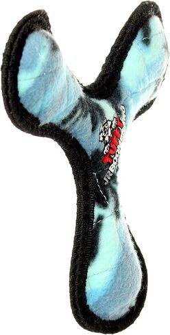 TUFFY - لعبة World's Tuffest الناعمة للكلاب - لعبة Boomerang - أصوات زقزقة - طبقات متعددة. مصنوعة متينة وقوية وصعبة. لعب تفاعلي (الشد والقذف والجلب). يمكن غسلها في الغسالة وتطفو (للصغار، عظمة صفراء) in Kuwait