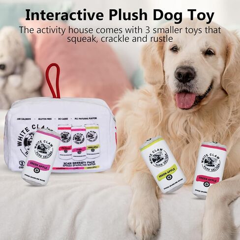 3 Pieces of Beer Bottle Newest Dog Chew Happy Plush Toy, Keep Puppy Busy Funny Squeaks Suitable All Breed Sizes Two Best Gifts in Saudi Arabia