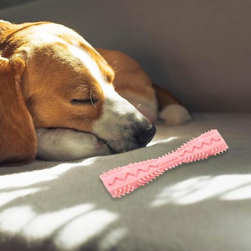 Dog Chew Toys Tough Durable Puppy Chew Toys for Aggressive Chewers Dog Teething Toys with Natural Rubber for Small and Medium Dog Pink 2 Pcs in Saudi Arabia