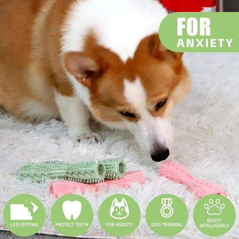 Dog Chew Toys Tough Durable Puppy Chew Toys for Aggressive Chewers Dog Teething Toys with Natural Rubber for Small and Medium Dog Pink 2 Pcs in Saudi Arabia