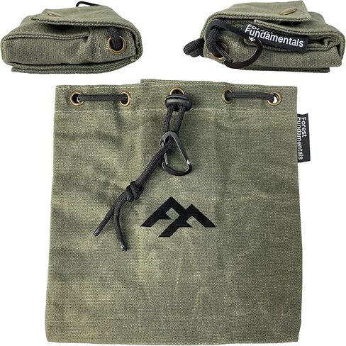 أساسيات الغابة™ Artisan Forager Pouch™ | حقيبة أدوات البحث عن الطعام ذات الخصر القابل للطي المصنوعة يدويًا من القماش المشمع، حقيبة، حزمة | Bushcraft والمشي لمسافات طويلة والتخييم ومشي الكلاب | هدية مدى الحياة لتذكرها! in Saudi Arabia