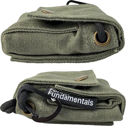 أساسيات الغابة™ Artisan Forager Pouch™ | حقيبة أدوات البحث عن الطعام ذات الخصر القابل للطي المصنوعة يدويًا من القماش المشمع، حقيبة، حزمة | Bushcraft والمشي لمسافات طويلة والتخييم ومشي الكلاب | هدية مدى الحياة لتذكرها! in Saudi Arabia