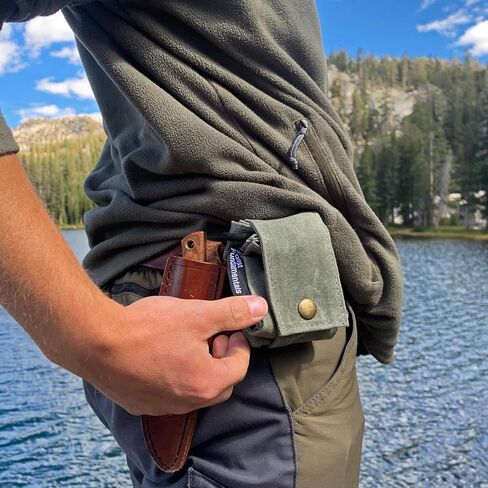 أساسيات الغابة™ Artisan Forager Pouch™ | حقيبة أدوات البحث عن الطعام ذات الخصر القابل للطي المصنوعة يدويًا من القماش المشمع، حقيبة، حزمة | Bushcraft والمشي لمسافات طويلة والتخييم ومشي الكلاب | هدية مدى الحياة لتذكرها! in Saudi Arabia