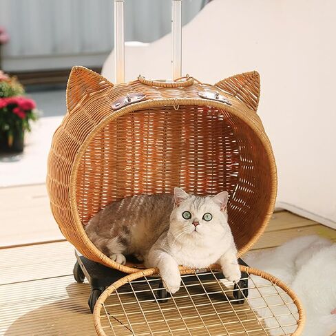 La La Pet® حاملة الحيوانات الأليفة المحمولة مع عجلات حاملة سفر للحيوانات الأليفة حقيبة سفر للحيوانات الأليفة حقيبة سفر للقطط حاملة للكلاب للسفر للحيوانات الصغيرة in Kuwait