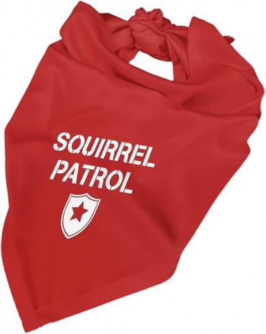 Squirrel Patrol Dog Bandana,Funny Pet Bandana,Triangle Dog Bandana Photograph Props for Pet Dog Lovers Gifts (Red) in Saudi Arabia