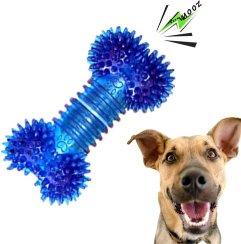 Dog Chew Toy - for Aggressive Chewer Indestructible Interactive Boredom Training Promotes Dental Health & Clean Teeth Relieves Anxiety Stress Blue Bone in Kuwait