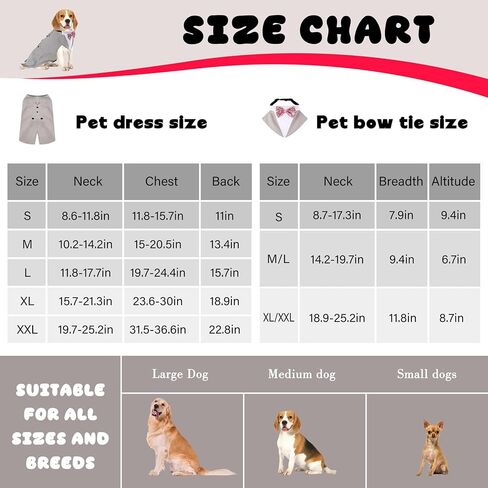 قمصان توكسيدو أنيقة للكلاب تناسب صدرية الكلب وحزام ناعم شبكي للحيوانات الأليفة مع ربطة عنق للكلاب الصغيرة والمتوسطة وتدريب القطط على المشي (بورجوندي، m) in Kuwait