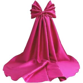 Mouccy Wedding Cape with Big Bow Sleeves Satin Cloak for Bridal Accessories 2M Cathedral Length Wrap Detachable Train