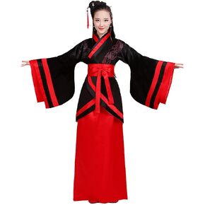 Deluxe Women's Chinese Traditional Princess Hanfu Dress Ombre Pleated Stage Performance Wear