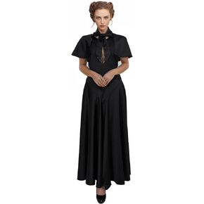 1930s Cocktail Dress Vintage Women's Evening Dress Gown with a Cape