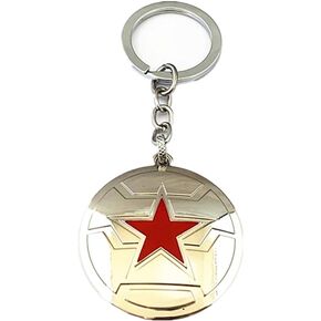 HBSWUI TV Movies Show Original Design Quality Anime Cosplay Jewelry Cartoons Metal Superhero Winter soldie Keychains Gifts for Men Woman