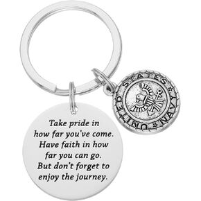 Navy Keychain Gifts for Men In Military Deployment Boyfriend Graduation Inspirational Us Navy Keychain
