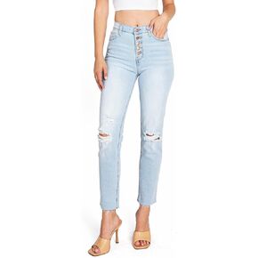 Celebrity Pink Women's Juniors High Rise Slim-Straight Jeans