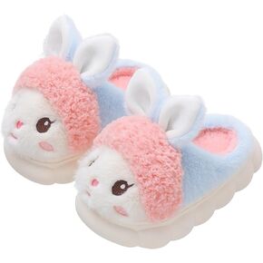 Animal slippers for women Cute rabbit slippers Soft warm winter home plush cotton slippers Cotton shoes