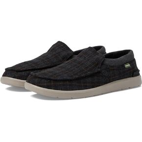 Sanuk Sidewalk Surfer Lite 2 SL Plaid Black 9.5 D (M)