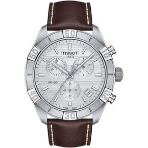 Tissot mens PR 100 Chrono Classic Stainless Steel Dress Watch Brown T1016171603100 in Saudi Arabia