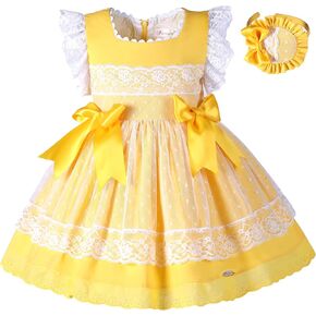Pettigirl Girls Vintage Easter Spring Lace Tulle Ruffle Boutique Clothes Toddler Pretty Birthday Party Fancy Dresses