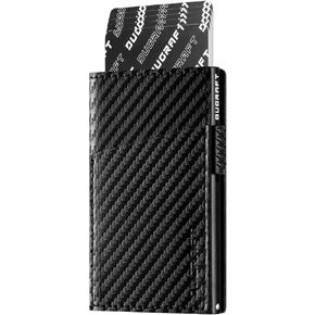 DUGRAFT Card Holder Wallet for Men, Minimalist Pop up Wallet RFID Blocking Leather Card Wallet Holds 10 Cards and Notes
