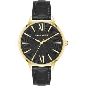 Anne Klein Women's Croco-Grain Patterned Faux Leather Strap Watch