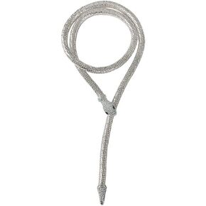Snake Choker Necklace Costume Halloween Statement Snake Jewelry for Women Silver Gold Retro Snake Shape Collar Necklace Curved Bar Design Adjustable
