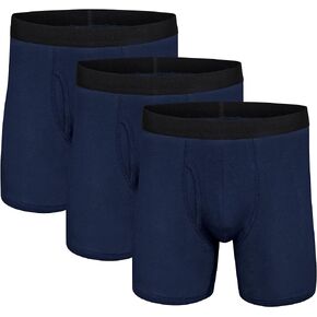MALLARY BY MATTHEW Men's 5" Performance Boxer Briefs (3 Pack), Tuxedo Blue, X-Large