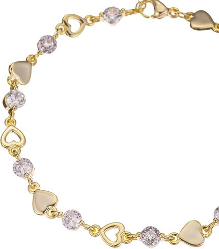 14K الذهب الأبيض مطلي ربط سوار للنساء في سن المراهقة الفتيات القلب ستار جولة مطرز سحر لذيذ سلسلة هدايا مجوهرات بسيطة in Saudi Arabia