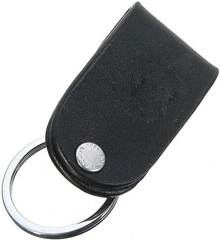 زد . بي اي اتش سلاسل مفاتيح للرجال بمشبك للحزام وحامل مفاتيح قابل للفصل من الستانلس ستيل + الجلد, أسود, suitable in Kuwait