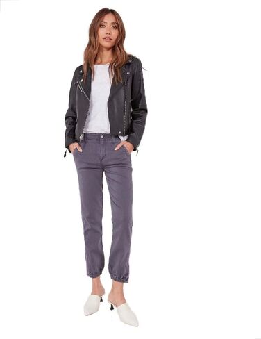 PAIGE Women's MAYSLIE Transcend Weekender Jogger W/Velvet Side Stripe, Vintage Pearl Grey, 29 in Saudi Arabia