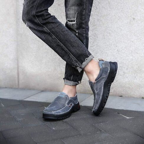 أحذية Venshine الرجالية المصنوعة من القماش بدون كعب كاجوال للمشي والقيادة على شكل قارب in Kuwait