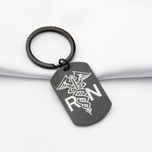 BNQL Nurse's Prayer Keychain RN Symbol Keyring Gift for Nurse in Saudi Arabia