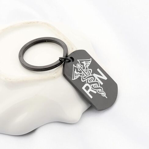 BNQL Nurse's Prayer Keychain RN Symbol Keyring Gift for Nurse in Saudi Arabia