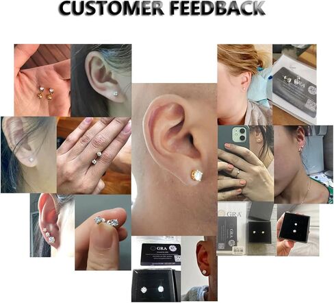 Moissanite Stud Earrings D Color VVS1 Brilliant Lab Created Diamond Earrings 925 Sterling Silver Screw Back Stud Earrings Moissanite Earrings for Women Men in Saudi Arabia