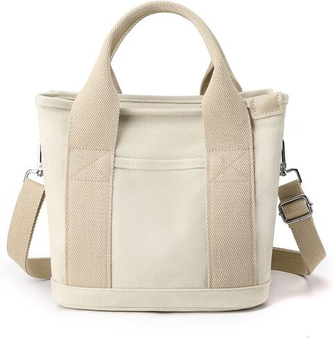 Blostirno Women's Small Canvas Tote Bag Stylish Satchel Mini Shoulder Crossbody Bags Fashion Hobo Messenger Purse Handbags in Saudi Arabia