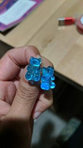 RUIZHEN Colorful Creative Cute Mini Gummy Bear Stud Earrings for Girls 3 Pairs in Saudi Arabia