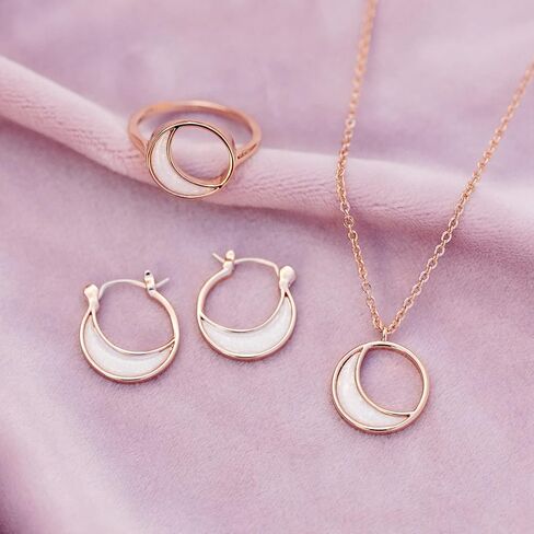 Pura Vida Gold Opal Crescent Hoop Earrings - Handmade Earrings with Resin Opal, Boho Earrings - Sterling Silver Earrings for Women, Statement Earrings for Women, Boho Jewelry for Women - 1 Pair in Saudi Arabia