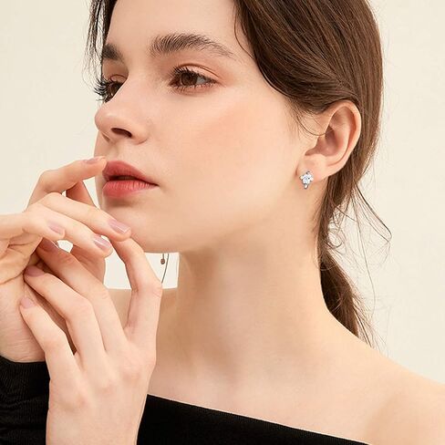 Earrings for Women 925 Sterling Silver CZ Small Hoop Cartilage Earring | Cubic Zirconia with Dog Cat Pet Puppy Paw Huggie Hoop Earring Hypoallergenic Piercing Jewelry in Saudi Arabia