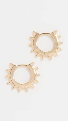 حلقات هاجي ذات المفصلات المسننة المصنوعة من الذهب عيار 14 قيراط للسيدات، من الذهب الأصفر، مقاس واحد in Kuwait