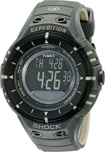 Timex Men's T49612 Expedition Shock Digital Compass Olive/Black Resin Strap Watch in Saudi Arabia