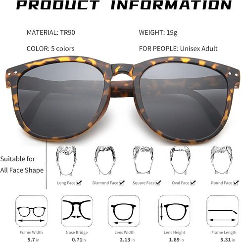 Pro Acme Polarized Folding Sunglasses for Women Men Black Square Foldable Sunglasses for Travel, Driving, Easy Carry in Saudi Arabia