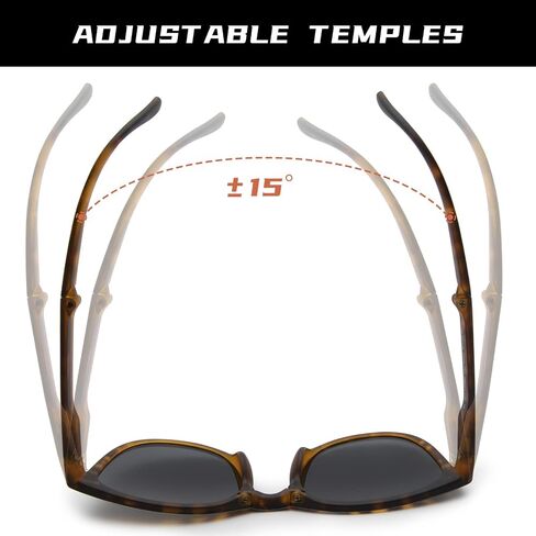 Pro Acme Polarized Folding Sunglasses for Women Men Black Square Foldable Sunglasses for Travel, Driving, Easy Carry in Saudi Arabia