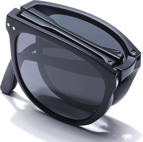 Pro Acme Polarized Folding Sunglasses for Women Men Black Square Foldable Sunglasses for Travel, Driving, Easy Carry in Saudi Arabia